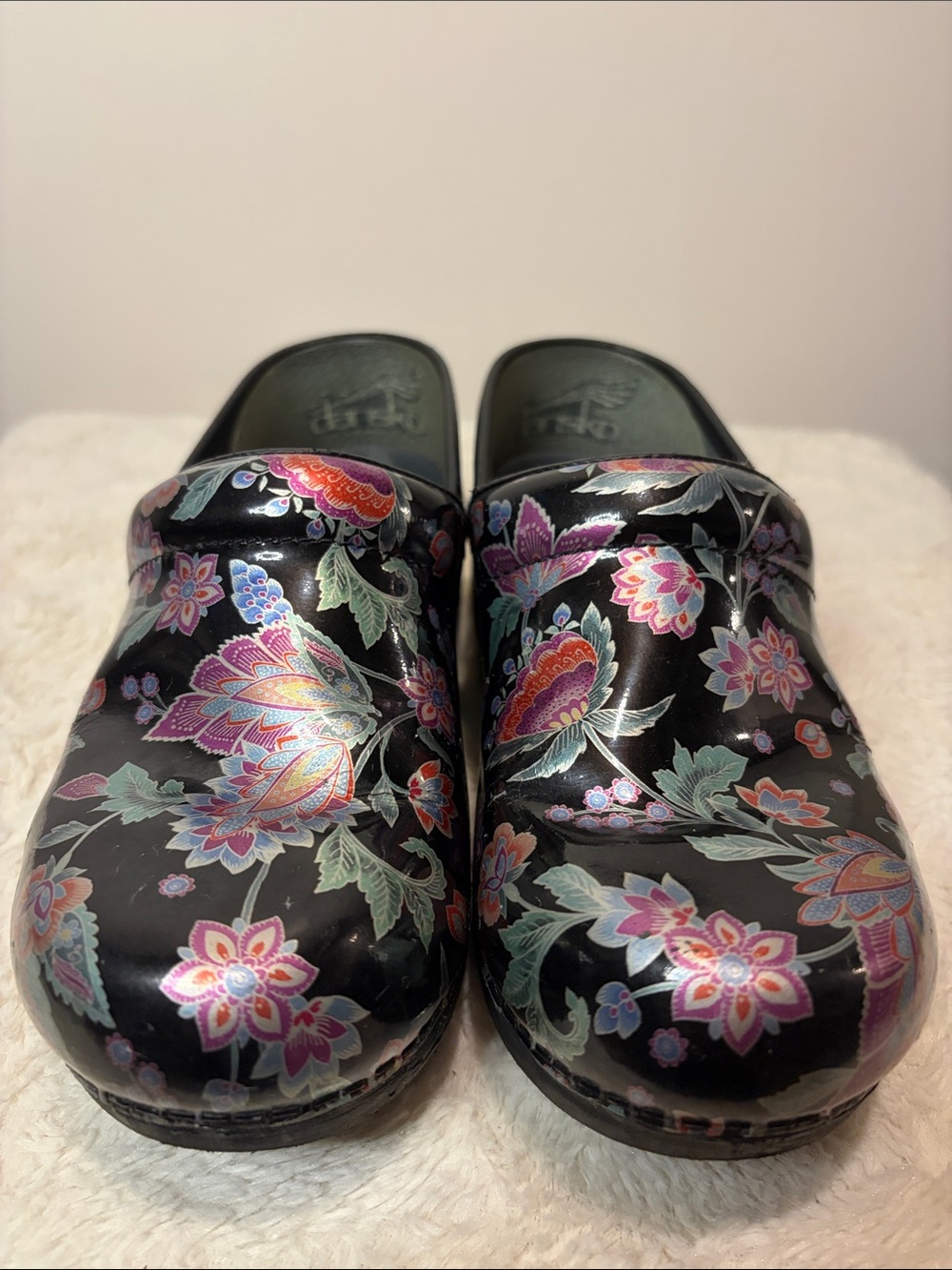 Dansko XP 2.0 Paisley Floral Patent Professional Clogs Size EU 37 - 6.5/7 U